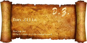 Dan Zilia névjegykártya